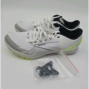 Brooks Draft XC Unisex W8 M6.5 Running White Racing Spikes NEW 1000391D129
